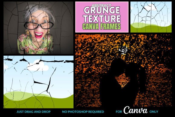 10 Abstract Grunge Canva Frames for Edgy, Urban Designs
