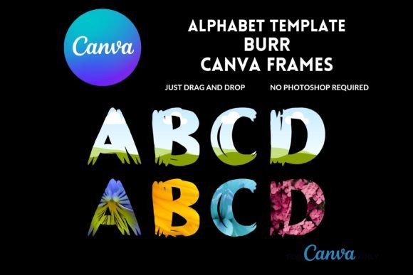 Burr Alphabet Canva Frame: Bold Design Made Simple
