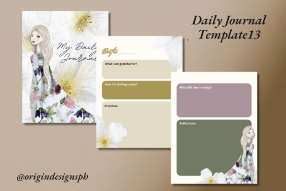 Canva Daily Journal Template13: A Designer's Tool for Client Wellness