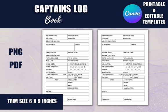 Captains Log Book CANVA Editable: Your Essential Maritime Companion