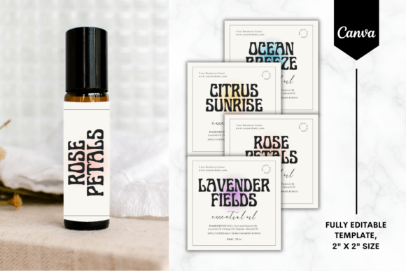 Custom Roller Label Canva Template Glow: Design with Ease