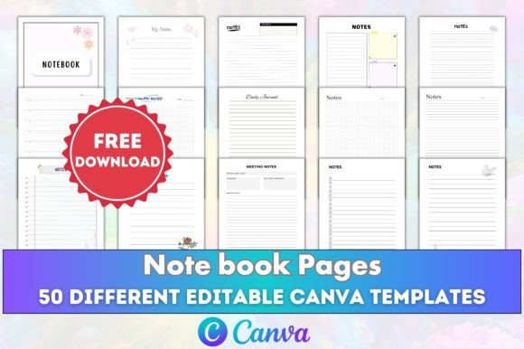 Editable Canva Notebook Pages for KDP and Beyond
