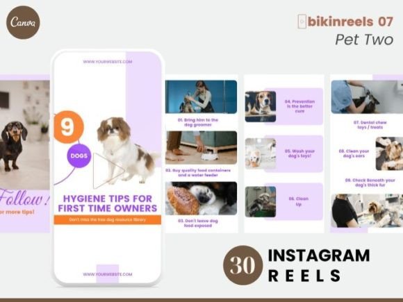 Effortless Pet Content with the Pet Two Instagram Reels Canva Template