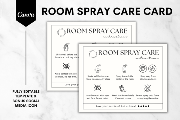 Elevate Your Brand with This Room Spray Care Card Template