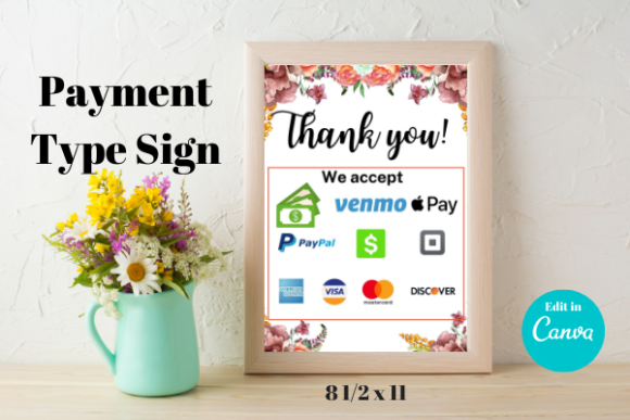 Elevate Your Vendor Booth: The Payment Method Printable Canva Template