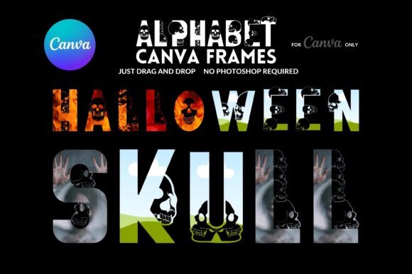 Hauntingly Effective: A Guide to the Creepy Skull Alphabet Canva Frame