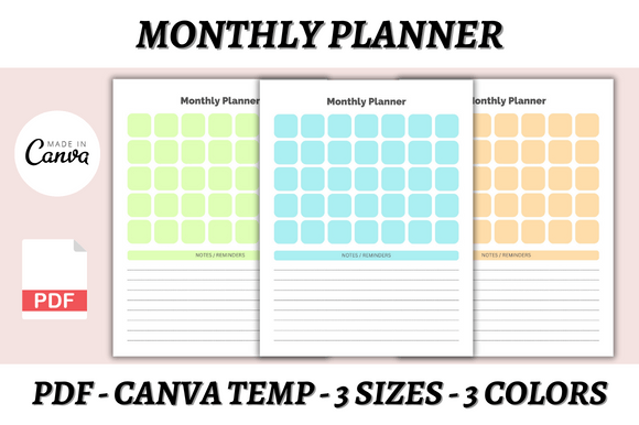 Master Your Month: The Editable Monthly Planner Canva Template