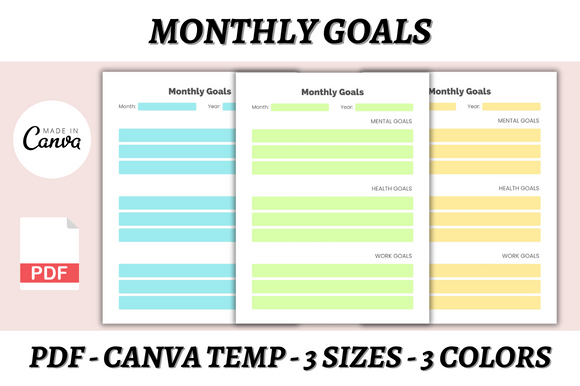 Master Your Month with a Monthly Goals Canva Template