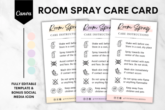 Room Spray Care Card Canva Template 3: The Essential Detail