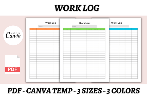 Streamline Your Workflow with a Professional Work Log Canva Template