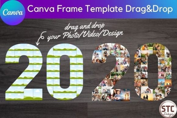 Unleash Your Creativity with a 20 Twenty Number Collage Canva Frame